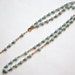 Vintage Czech Unfinished Blue Glass Rosary Chain chn016