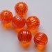 West Germany Vintage AB Hyacinth Orange Melon Beads 14mm cab799b