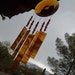 Amber Windchime Suncatcher with Rose