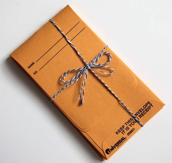 Large Kraft Coin or Payroll Envelopes Set of 20 for Favors