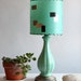 Sweet Vintage Aqua Table Lamp and Shade