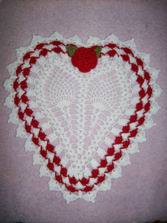 crochet pattern heart pdf Pineapple by Pattern crochetmaiden on PDF Etsy Heart Doily Crochet