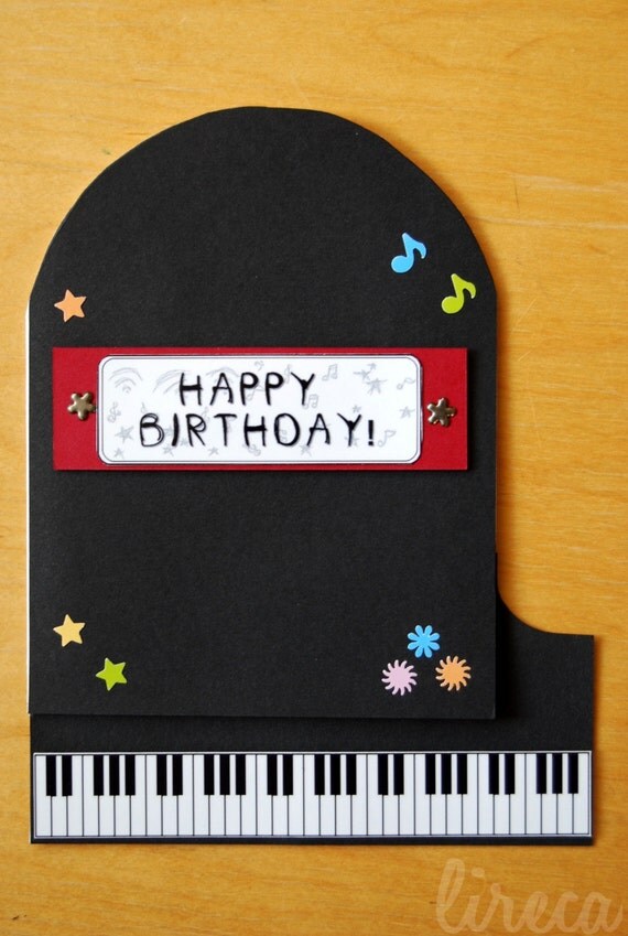 Piano Birthday Card
