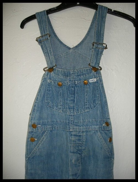 Vintage 80s Bib Overalls by Lee SKINNY GIRL LONG by vintagestew