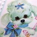 Dog Notebook // Vintage Greeting Card // Blue Puppy