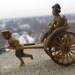 Sale. 1950's Japanese Resin Rickshaw Toy