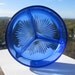 Vintage Cobalt Blue Glass Divided Dish - Depression Glass Candy Dish - Circa 1950s