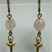 Hold for Esteban // Ballerina: tumbled faceted Rose Quartz pebbles with ballerina charms, earrings