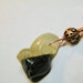 Charm: Natural Prehnite with dark green Epidot, talisman, decorative, charm