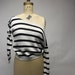 SALE Off Shoulder Shrunken Stripey Sweater