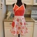 CrissCross Bib Apron - Lulu Rose in Pink with Dots in Red