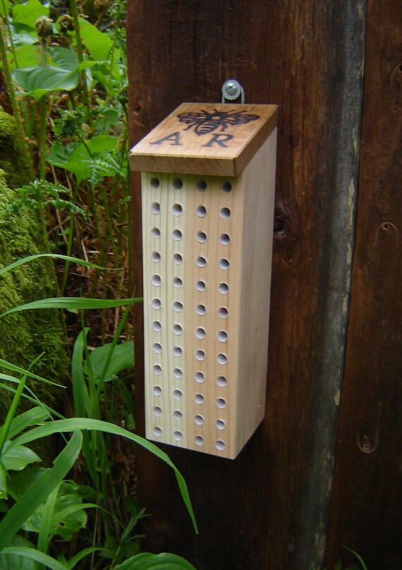 Mason Bee Nest for the Garden with Parchment by andrewsreclaimed