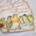 Gift Tags - Handmade Singing Bird Bonjour