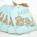 Baby Boy Shower Gift Tags Favor Tags Vintage Owl in Blue