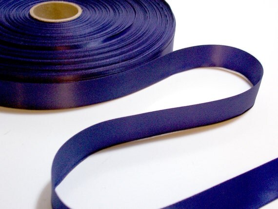 Items similar to Blue Ribbon, Single-Sided Blue Violet Satin Ribbon 7/8 ...