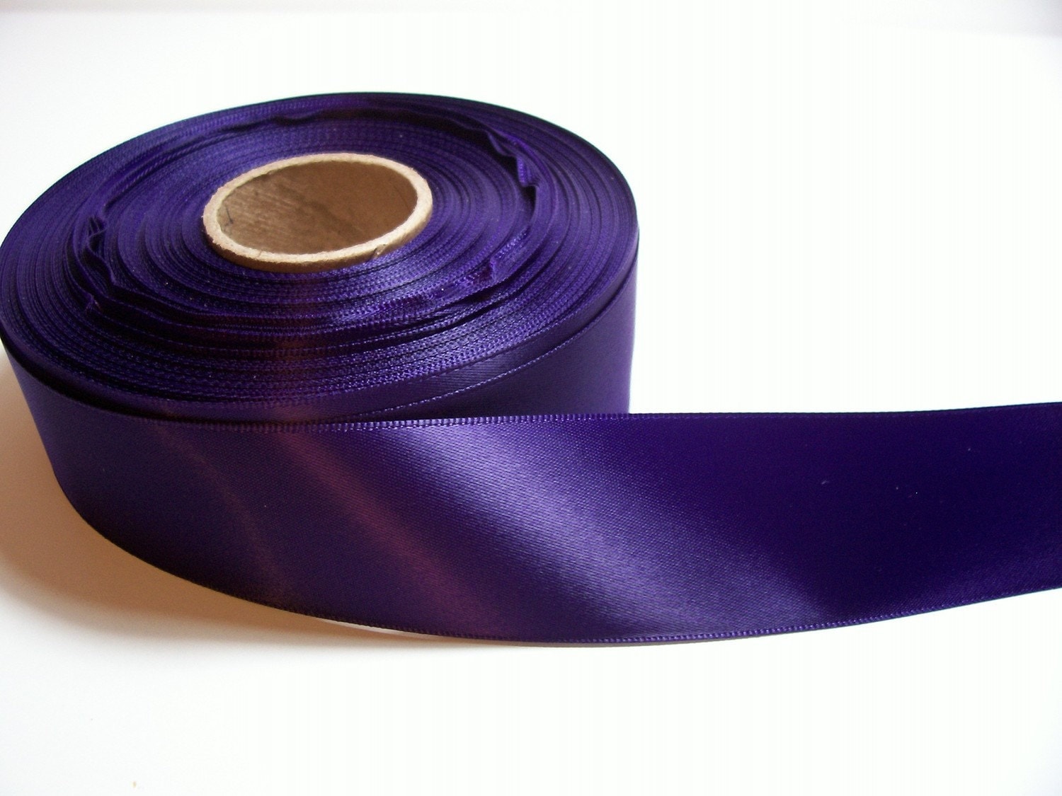 Purple Ribbon DoubleFaced Dark Purple Satin Ribbon 1 1/2