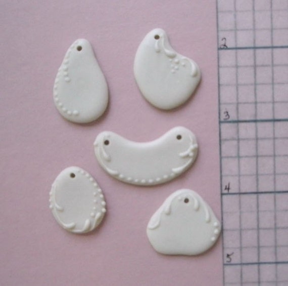 Porcelain Jewelry Blanks for You to Paint and Decorate set of