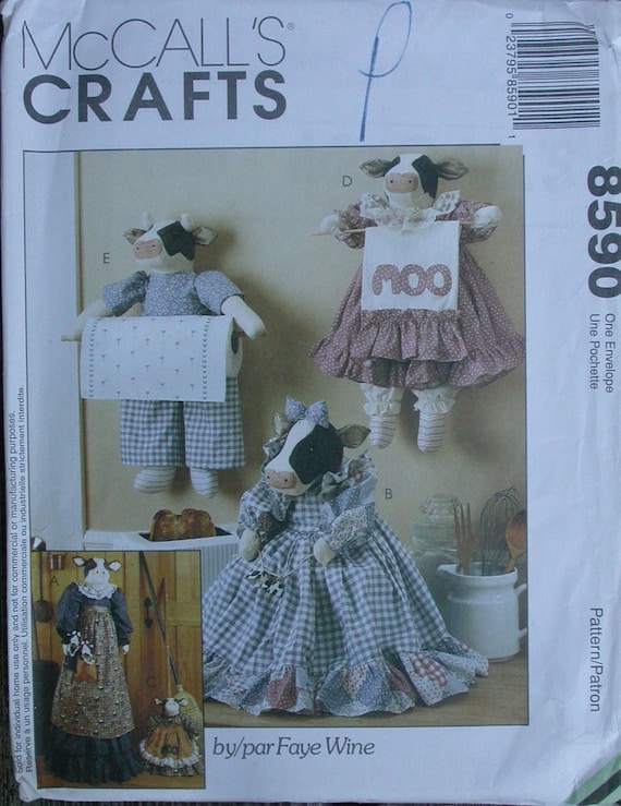 MCCALLS CRAFTS COW DOLL VACUUM COVER PATTERN 8590 by TheHowlingHag