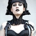 RESERVED for ALEX - high black lace neck corset collar