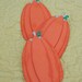 Pumpkin Layered Embellishments Set of 3 Choice of Solid Orange or Orange Polka Dot