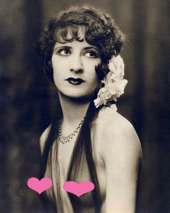 Sheer Topless Nude Vintage Photo Reprint Mature