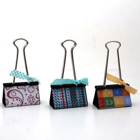 Altered Binder Clips Photo Holders Teacher Gift SALE