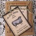 Primitive Cards Tag Sheep Crow Rustic Notecard Set