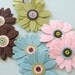 Wool Felt Daisies Set of 8
