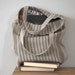 Tote bag book bag everywhere strong natural linen bag 16"x 15" Prewashed