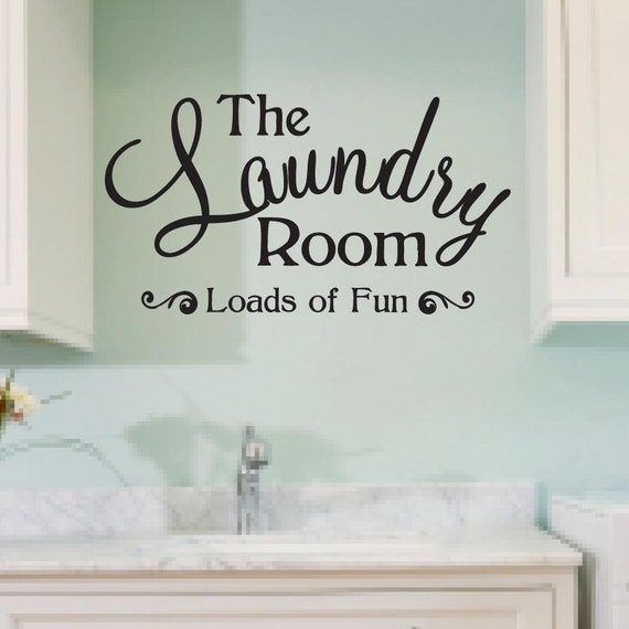 Vinyl Wall Art Laundry Room Loads of Fun fuse box decor 