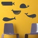Vinyl Wall Art - 5 Whales-AC118