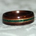 Wooden Ring or Wedding Band with Stone Inlay (Bent Wood Method)