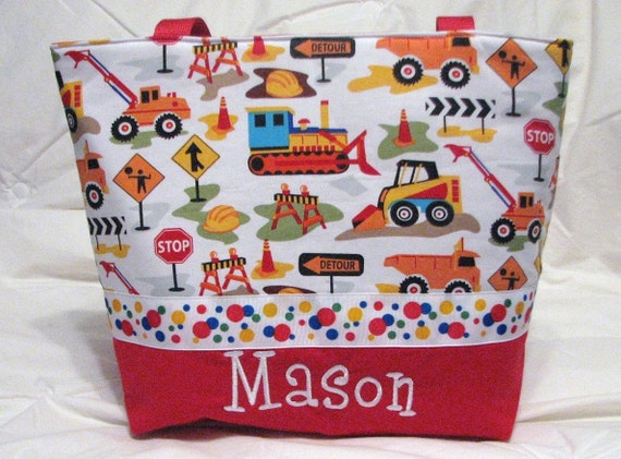 Personalized Diaper Bag Tote in Dig It . Regular size . monogrammed ...