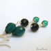 50% clearance Sale Ocean Cavern - Deep teal quartz, black onyx and miracle bead dangles