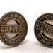 Washington DC Cufflinks - Made from transit tokens