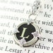 Victorian Typewriter Key Pendant and Necklace - Initial L