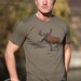 Moosestache on XL Army color 2001 American Apparel T-shirt