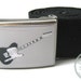 1.5" Guitar on Antiqued buckle with Black web Belt