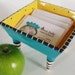 business card Dish w/ striped legs