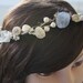MERMAIDs delight blue sea glass, shell, pearl and moss circlet or head wreath