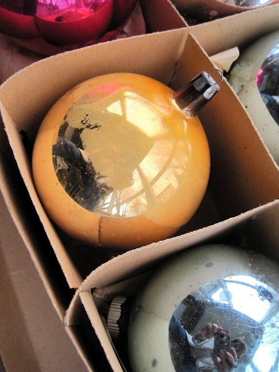 SALE Antique Vintage Christmas Ornaments Poland Original Box