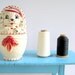 1930s Ceramic Cookie Jar / French Pet Dog in a Basket Kitchen Storage Organization