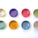 Vintage Colorful Aluminum Metal Bowls Summer Set