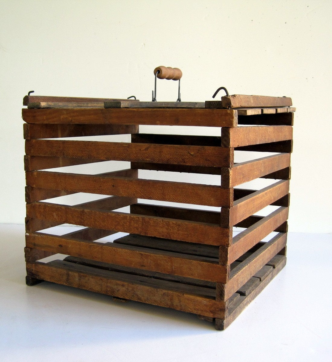 Vintage Egg Crate Chicken Carrier