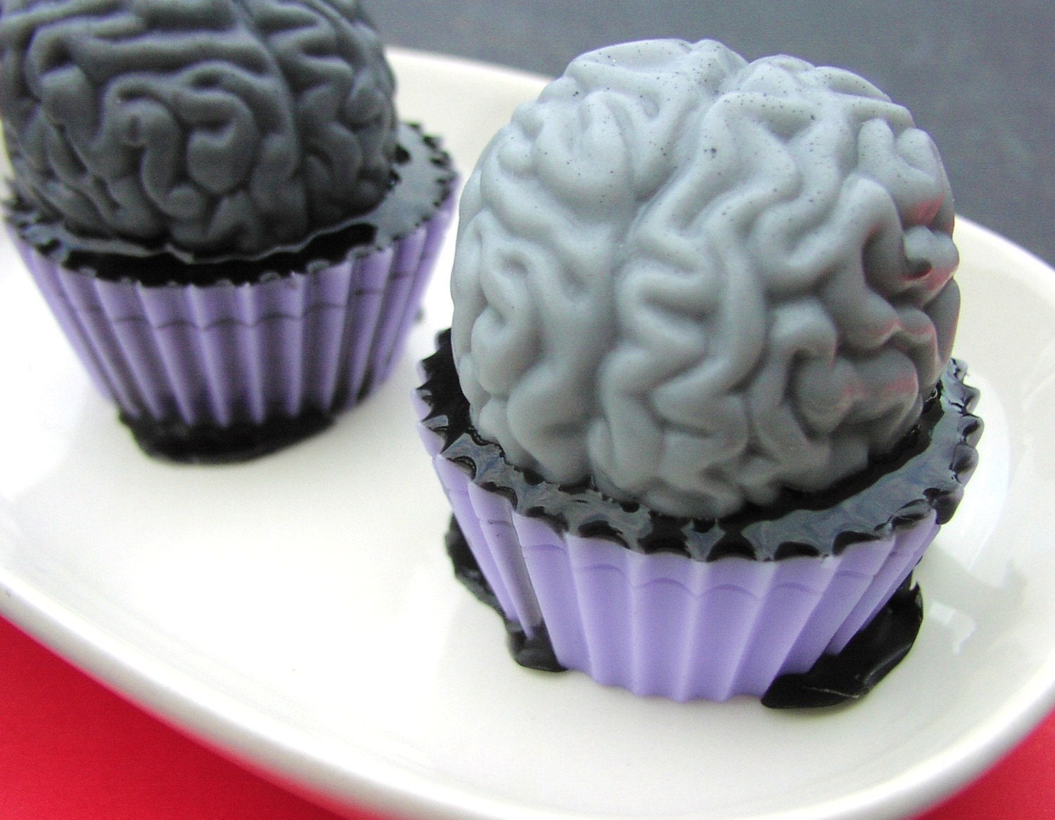 Gooey Brain Cupcake Soap Halloween