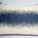 12" x 16" Indigo and cream ikat stripe pillow cover