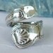 Vintage S. Kirk and Son Sterling Silver Beautiful Shell Kirk King Spoon Ring dmfsparkles