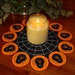 Hand Stitched Wool-Felt Halloween SPIDERS and WEB Penny Rug - Candle mat - Primitive - Folk Art - Fiber Art -Felt Applique - ofg - haguild