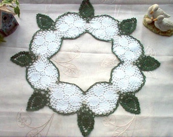 Dogwood Ring Crochet Lace Thread Art Doily New Handmade