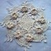 Romantic 3 D Roses Hand Crochet Lace Thread Art Doily